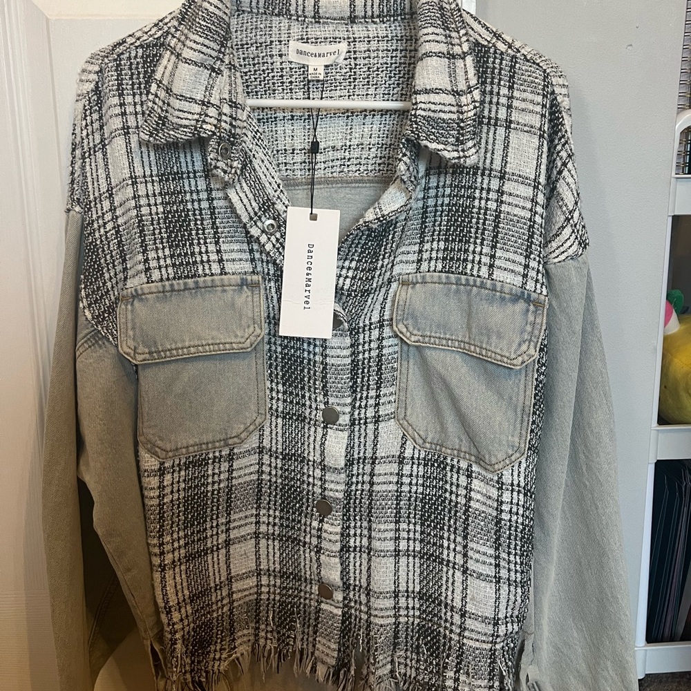 Fringe Denim Jacket NWT